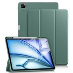 DTTO for iPad Air 13 Inch Case M2 2024, iPad Pro 12.9 Inch Case (6th/ 5th/ 4th/ 3rd Generation), Smart Slim Trifold Stand Soft Case with Pencil Holder, Auto Wake/Sleep for iPad Air 13, Midnight Green