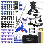 DentWiz Paintless Dent Repair Kit – Car Dent Puller Kit with Slide Hammer and Glue Gun & Bridge Puller, Dent Lifter for Auto Body Dent Repair, Dent Removal Kit Fix for Metal Surface/Hail Damage