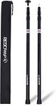 REDCAMP Telescopic Tarp Poles Set of 2, Aluminium Extendable Adjustable Tent Poles, Multipurpose Camping Extension Pole for Awning Canopy Porch Sun Sails Tarpaulin Headroom 2.3M (Black-Telescoping)