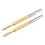 uxcell Thread Tap Metric M1.4 x 0.3, Titanium Coated Cobalt HSS (High Speed Steel) 3 Straight Flutes Machine Mini Micro Screw Threading Tapping Repair Tool for Watches and Clocks, 2pcs