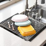 Damita Roll Up Dish Drying Rack Over The Sink Foldable Multipurpose Sink Dish Drying Racks (17.3" x 13" Small)