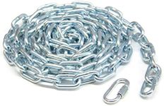 KingChain 699481 1/4" x 10' Zinc Plated Grade 30 Proof Coil Chain, Silver