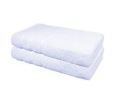 A & B TRADERS Premium Cotton Hand Towels 100% Soft Ring Spun Cotton 50 x 85 cm Hotel Quality Thick Absorbent (White, 2)