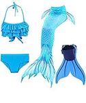 DNFUN Girls Mermaid Suit with Monof