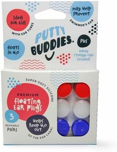 PUTTY BUDDIES Floating Earplugs 3-Pair Pack – Soft Silicone Ear Plugs for Swimming & Bathing – Invented by Physician – Block Water– Premium Swim Earplugs – Doctor Recommended – Easy to Use