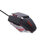 coconut GM1 Comet Wired USB Gaming Mouse 6 programmable Keys, Adjustable DPI Upto 3200, 7 Color Breathing LED with 1.5m Nylon Braided Cable | Mice for PC | Wired Gaming Mouse for PC, Black