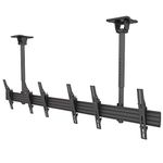 Kanto MBC311T Digital Signage Menu Board Ceiling Mount System with Tilting Arms for 40-Inch to 60-Inch TVs | Precision Leveling for Perfect TV Alignment | 3 TVs | Black