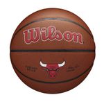 Wilson Basketball, Team Alliance Model, CHICAGO BULLS, Indoor/Outdoor, Mixed Leather, Size: 7