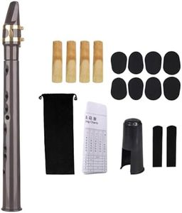 Aymzbd Mini Pocket Saxophone C Key Saxophone, Easy to Play Portable Compact Woodwind Saxophone Instrument for beginner/Kids/Amateurs Music Lovers/Instrument Players Brown