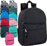 Trail maker Wholesale 15 Inch Kids Backpacks in Bulk With Padded Straps, 24 Pack Small Backpacks for Kids Bulk (12 Color Assortment)