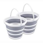 Collapsible Bucket,10L 2.6 Gallon Foldable Portable Cleaning Bucket Space Saving Car Bucket Outdoor Garden Camping Fishing 2pack Round