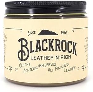 Blackrock Leather N Rich 16 oz Leather Cleaner & Conditioner, Premium 2-in-1 Care, Made in USA – Leather Balm for use on Furniture, Car Interiors, Saddles & Horse Tack, Shoes, Bags, and Jackets