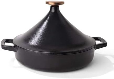 Alva Nori Moroccan Tagine Enameled Cast Iron Pot with Handles - 3.2 Qt,11 in - Cone Shaped Lid, Scratch Resistant Enamel Tajine, Suitable for the Oven and Barbecue
