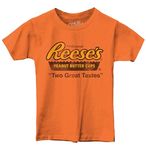 Tee Luv Big Boys Reese's Peanut Butter Cups Shirt - Kids Reeses Candy Shirt (Tangerine) (S)