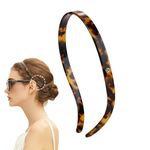 EVITA PERONI Headband Designed for Eyewear No Headache No Pressure Headbands for Women Premium Acetic Thin Hair Band Non Slip Head bands for Women's Hair Comfortable Modern Hair Accessories for Women, Tortoise