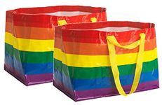 Ikea KVANTING (FRAKTA) Large 71L Pride Rainbow Reusable Carrier Bags - Set of 2