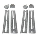 A.A 12" Galvanized Swivel and Top Bunk Bolster Bracket for Boat Trailer, Heavy Duty (4 Pack)