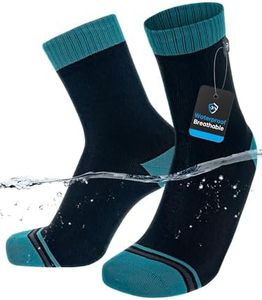 DexShell Waterproof Socks for Men & Women, Hiking Walking Outdoor Gear in Cold Wet Weather, Cotton Inners with Breathable PFOA-free Membrane, Unisex MD, JBB Black