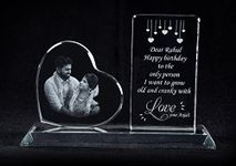 CrazzyGIFT.com Handcrafted Fully Personalized Gifts For Husband | Customized Gifts For Husband | 3D Photo Crystal | Customized Gifts for Couple | Customized Gifts for Men with LED Light (Anniversary)