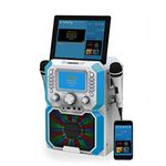 Daewoo Bluetooth Portable Karaoke Machine with 2 Wired Microphones and CD Disks, 5 inch Digital LCD Display Screen, 3.5mm AUX Input, CD, MP3, USB Connection, LED Lights & 2 Mic In Jacks