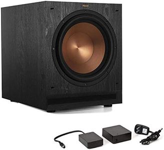 Klipsch SPL-120 12-inch Powered Subwoofer Bundle WA2 Wireless Adapter - Ebony - Compatible with Surround Sound Systems