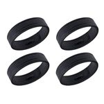 ANNEFIT Watch Straps Keeper, 4PCS Leather Watch Bands Replacement Loops 18mm (Black)