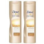 2 Pack of Dove Nourishing Body Care Visible Glow Gradual Self-Tan Fair to Medium Body Lotion 400ml