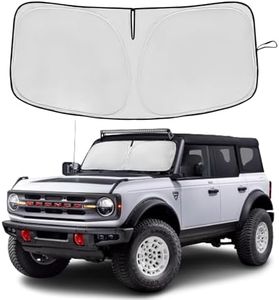 Windshield Sun Shade for Ford Bronco Sport 2021-2024 2025 Double Layer 240T Front Window Shade Custom Fit Bronco Sport Sun Visor Foldable Shade Blocks UV Rays Summer Must Have Car Accessories