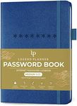 Legend Planner Password Book with Alphabetical tabs. Internet Address Keeper Logbook. Journal for Website Logins, Medium 5.3x7.7" (Mystic Blue)