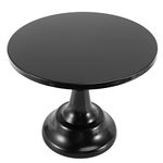 Mkcavne 12 Inch Round Iron Cake Stand Cake Plate Pedestal Dessert Holder Wedding Birthday - Black