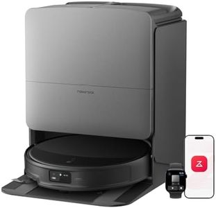 roborock Saros 20 Robot Vacuum and Mop, 4.5+4.3cm Double-Layer Threshold, 36,000 Pa, 7.98cm Ultra Slim, Zero-Tangling for Pet Hair, 100°C Hot Water Wash, AI Powered Smart Cleaning for Carpet, Black