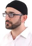 ihvan online Turkish Muslim Winter Velvet Roll Up Kufi Hats for Men Taqiya Take Peci Islamic Hats Islamic Gifts, Black