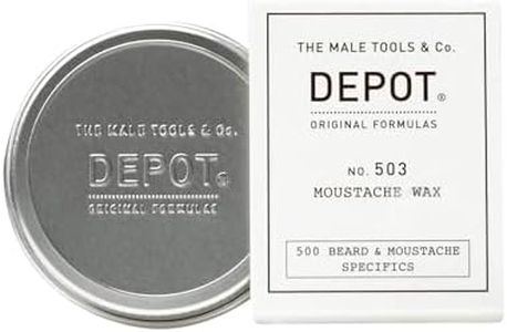 DEPOT No. 503 Moustache Wax 30ml – Flexible Hold & Styling with Jojoba Oil & Beeswax for Grooming, Shaping, Defining & Soft, Manageable Facial Hair