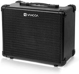 Vangoa Bass Guitar Amplifier 15W Portable Electric Bass Combo Amp Small Bass Practice Amp for Indoor Outdoor, Black