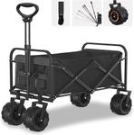 Garden Cart Camping Wagon Foldable, Shopping Trolleys Utility Outdoor Wagon Collapsible Garden Camping Picnic Cart (Big)