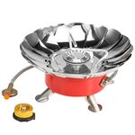 Divine impex Ultra-light Small Volume Round Folding Camping Butane Gas Stove Burner for Outdoor Cooking Camping