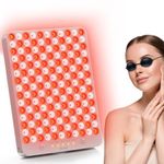 SUXIO Red Light Therapy lamp - 165 LED Red Light Therapy Panel for Face & Body, Portable Deep 660nm - 850nm Near Infrared Light Therapy Device with Eye-Patch, White