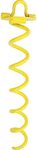 Sunnydaze 16-Inch Heavy-Duty Spiral Screw Ground Anchor - for Securing Tent, Dog Stake, or Canopy - Yellow