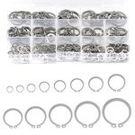 250 PCS 304 Stainless Steel C-Clip Retaining Clip Rings, External Retaining Snap Ring Circlips