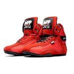 OFFICIAL DAPP X-Series Weightlifting Shoes for Men and Women | Suede Exterior | Signature Flat Sole | Padded Interiors for Stability | Smart Cushioning | Wide Toe Box | Red | UK 8