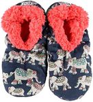 Lazy One Fuzzy Feet Slipper Socks for Women, Cute Fleece-Lined House Slippers, Cute Dog & Cat Design, Dream Big Elephant Fuzzy Feet, Large-X-Large