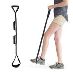 Kekoy 107cm Long Leg Lifter Strap Foot & Hand Grip, Mobility Lift Raiser Aids for Limited Mobility After Hip Replacement Getting in and Out of Bed, Car, and Wheelchair (107cm Black)