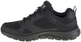 Skechers Men's Track-SYNTAC Sneaker, Black Leather Mesh Black Trim, 7 UK