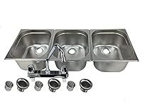 Concession Sink 3 Large Compartment