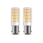 2-Pack BA15D LED Bulb 15T7DC Base Sewing Machine Light Bulbs Double Contact Bayonet Base 120Volt for Kenmore, featherweigh,Singer,Brother,Antique,4W(40W Halogen Equivalent) (Warm White 3000K)