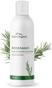 Aravi Organic Rosemary Hair Growth Shampoo - Enriched With Rosemary, Green Tea & Caffeine - For All Hair Types - For Men & Women - Sulfate & Paraben Free 200 ml