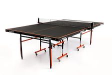 New GYMNCO Booster Table Tennis Table with Levellers Top 19 mm (TT Table Cover + 2 TT Racket & Balls) (Black)…