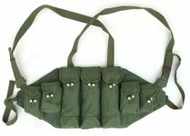 Military Canvas Type 56 Chest Rig Magazine Pouch Ammo Bandolier Green Magazine Pouch Carrier Ammo Bag Bandolier