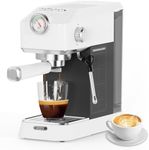 Espresso Machine 20 Bar, Coffee Machine With Milk Frother Steam Wand, Compact Coffee Maker with 42oz Removable Water Tank, Stainless Steel Espresso Maker for Cappuccino, Latte