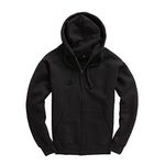 D&H CLOTHING UK Zipper Hoodie Premium Zipped Black Adult Zip Up Unisex XS-6XL Heavy Blended Hooded Fleece Jumper Work Wear Sweatshirt Hoodies Top Plain BNW Unisex 4XL BLACK